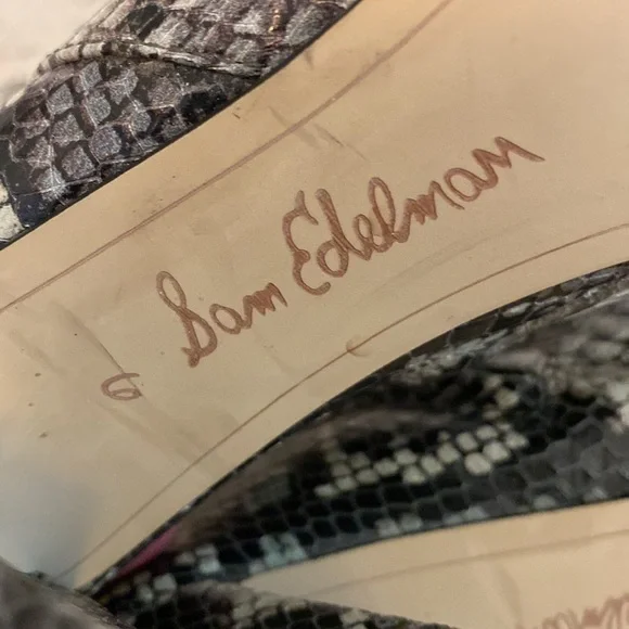 Sam Edelman Raelle Snakeskin Pattern Women’s‎ Booties Ankle Boots Size 6 - Picture 11 of 14